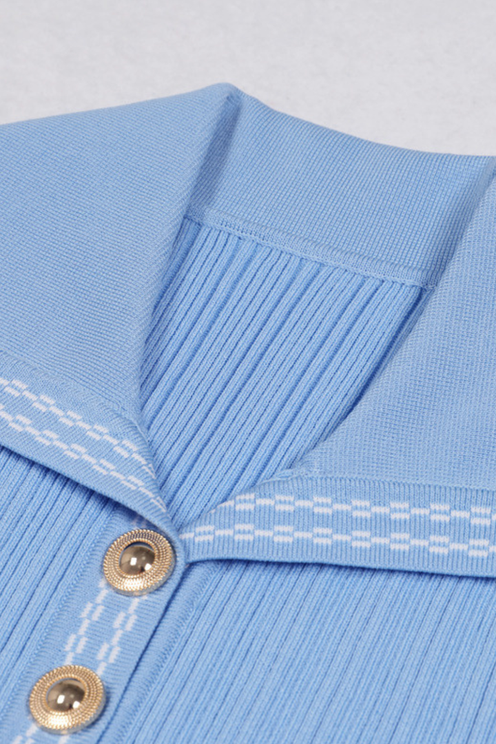 Elegance Viscose knit Flared Mini Dress