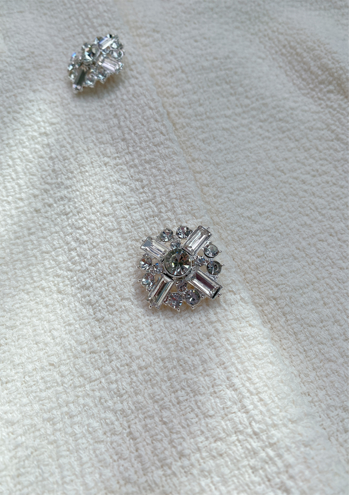 Tweed Elegance Mesh Knit Maxi Dress