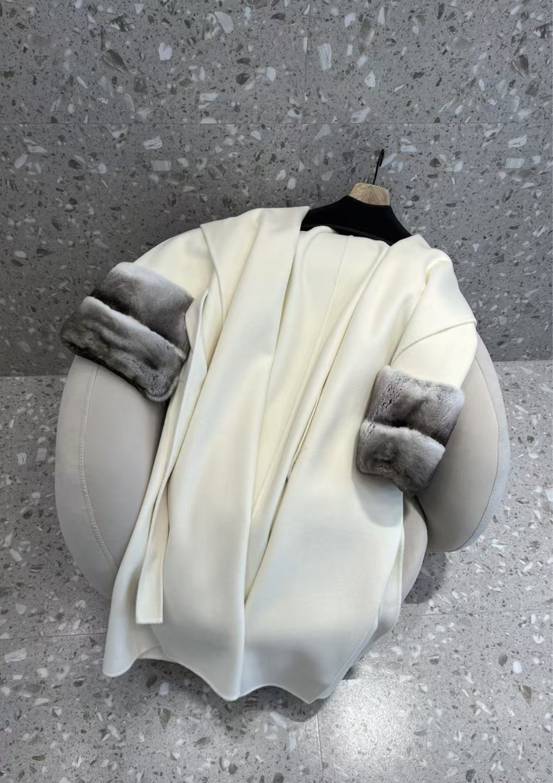 Amara Rabbit Fur Cashmere Coat