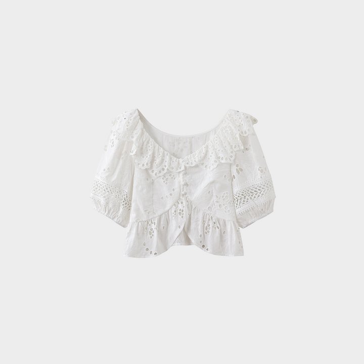 Snowy Stitch Ivory Ensemble