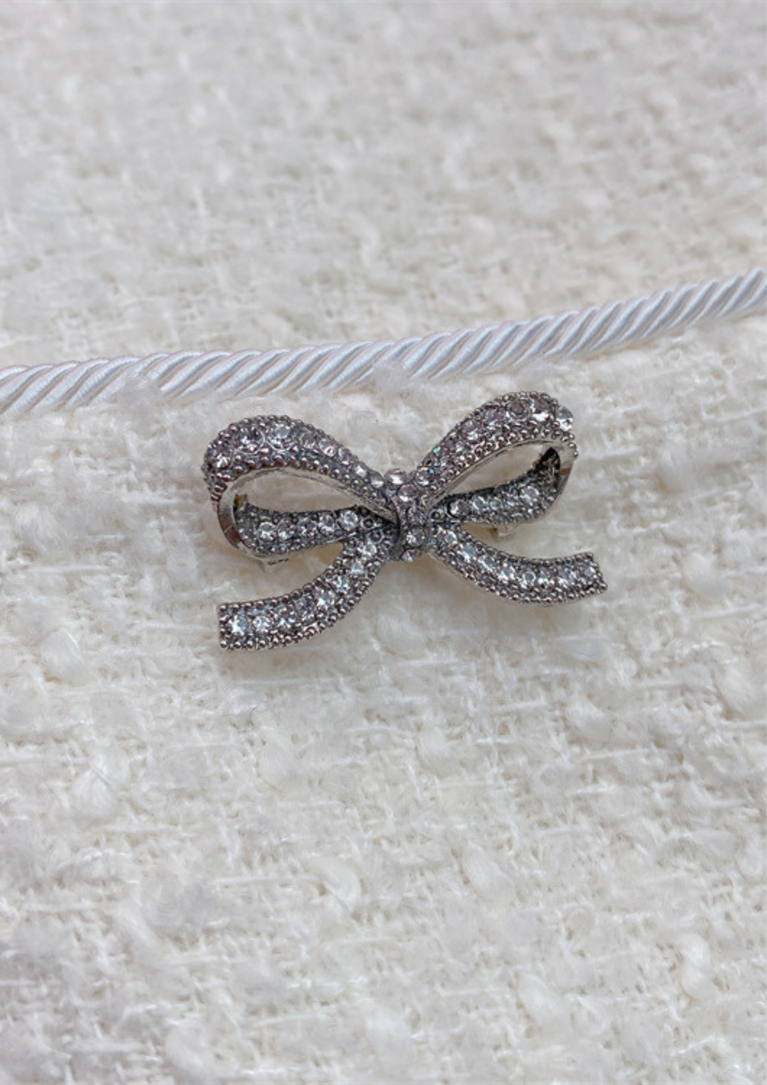 Crystal Bow Elegance Tweed Belted Pleated Maxi Dress