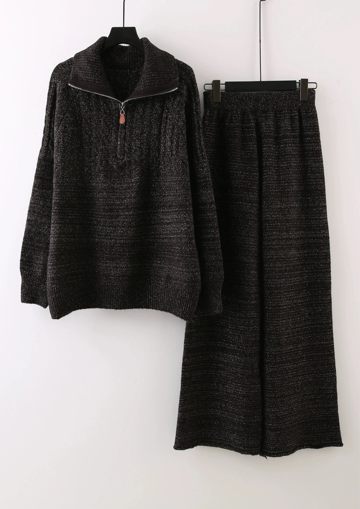 Chloe Comfy  Zip KNit  Set