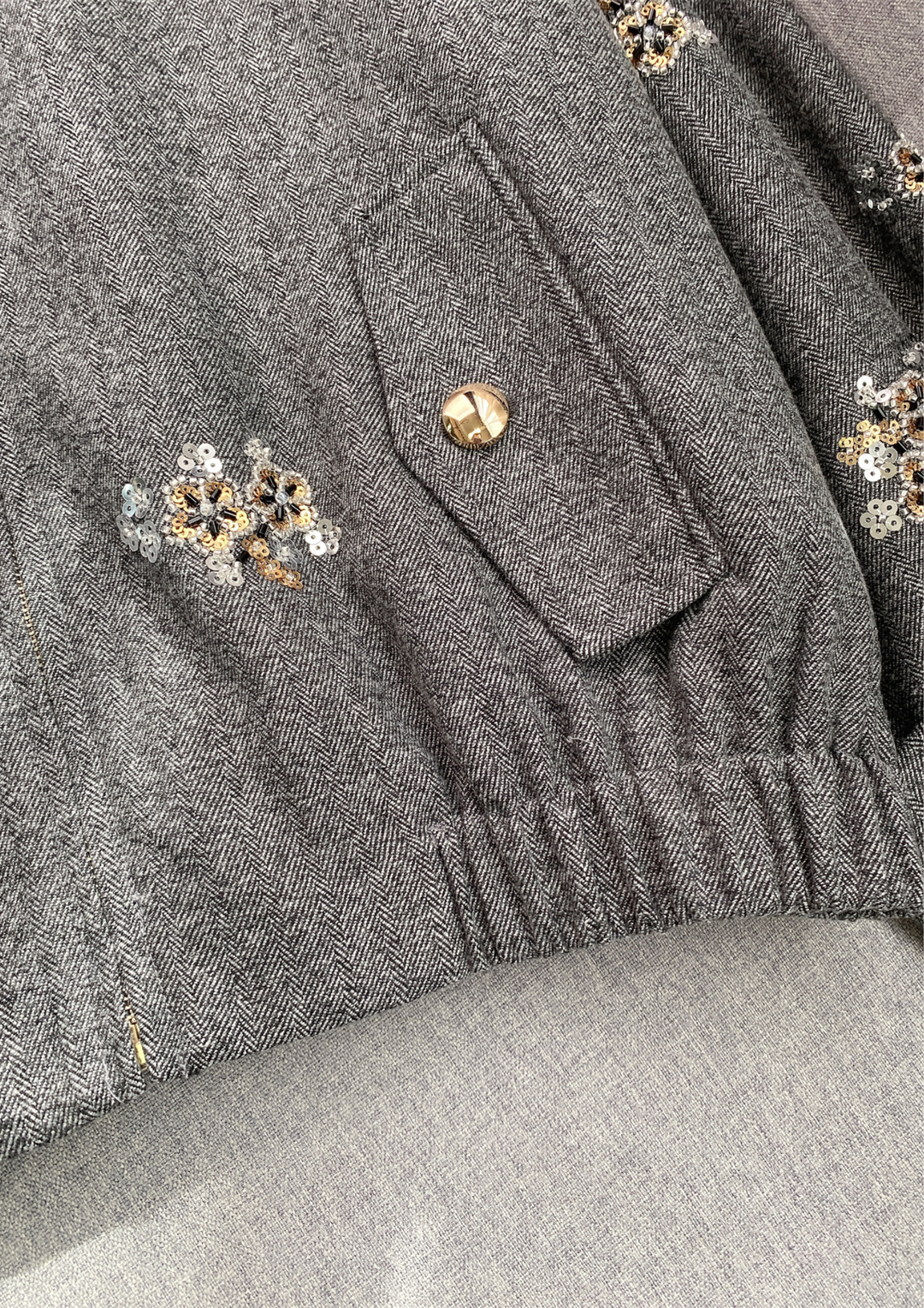 Classic Chic Embellished Sequin Wool Knit Set