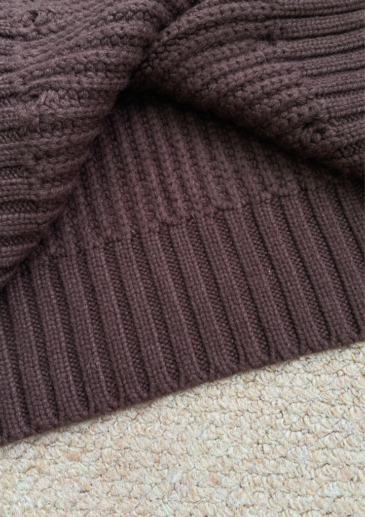 Wool Knit Buttoned Cardigan Top