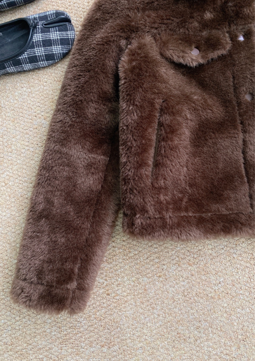 Silva Warm Detachable Plush Lapel Jacket