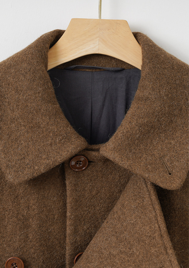 Belted Long Knit Coat