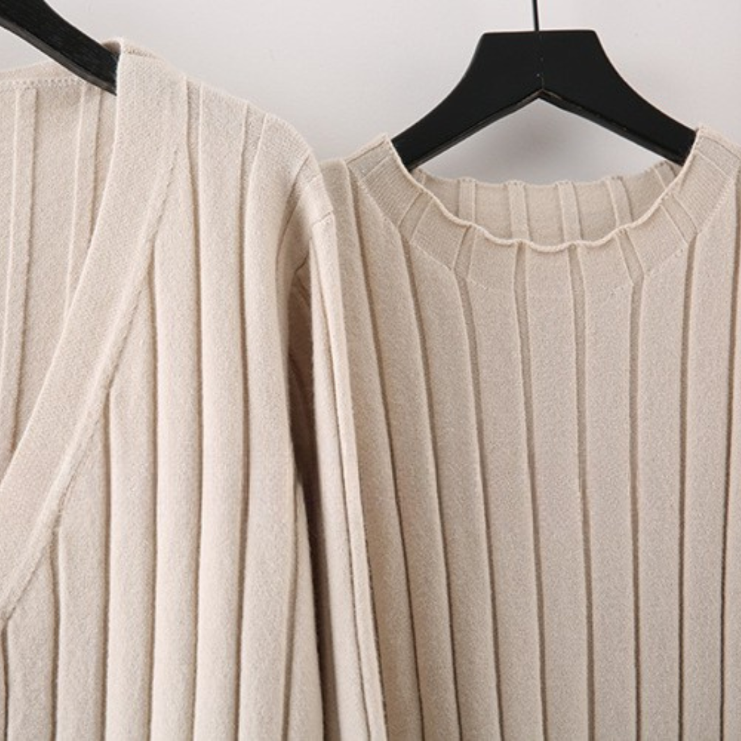 Comfy JANE Ribbed KNIT 3 piece Set