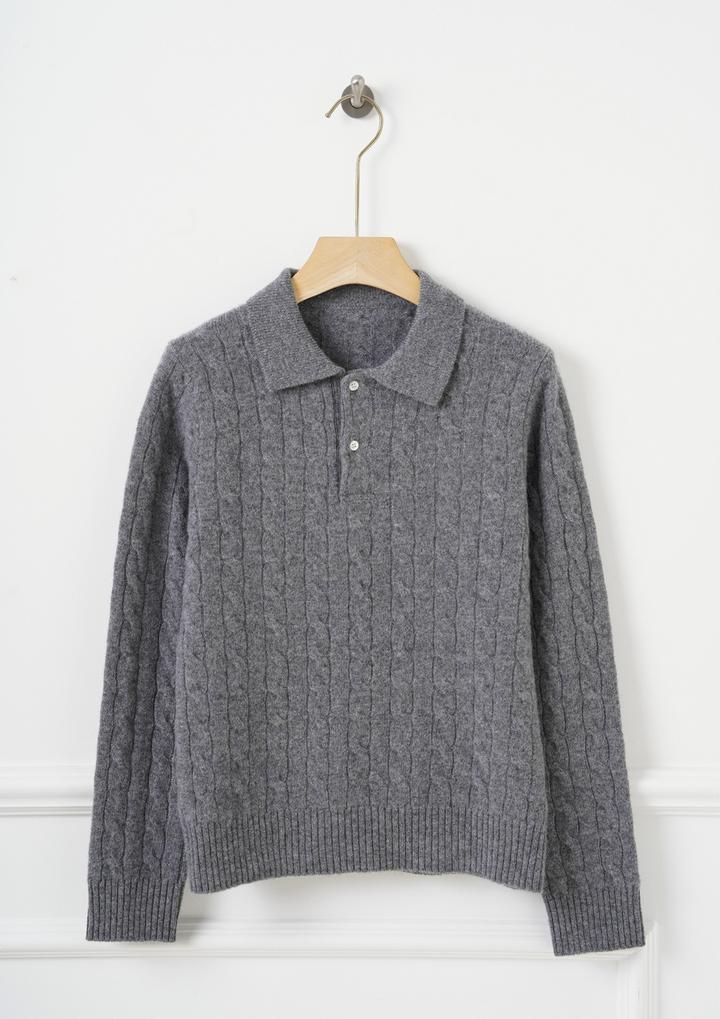 Classic Polo Collar Knit Sweater