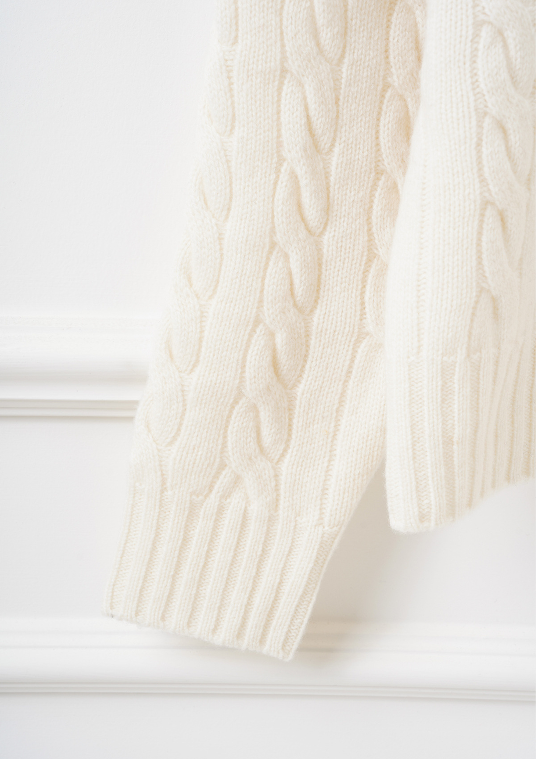 Half Zip Cable Knit Sweater