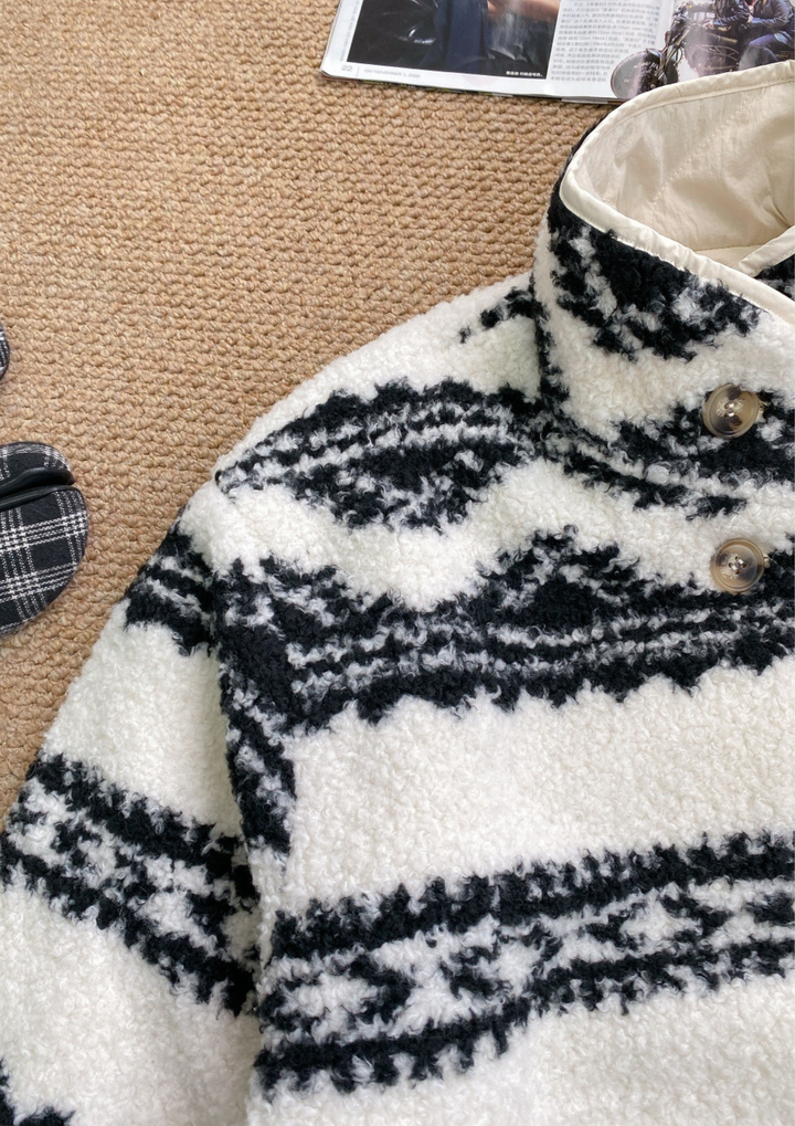 Alpine Reversible Jacquard Lamb Wool Jacket