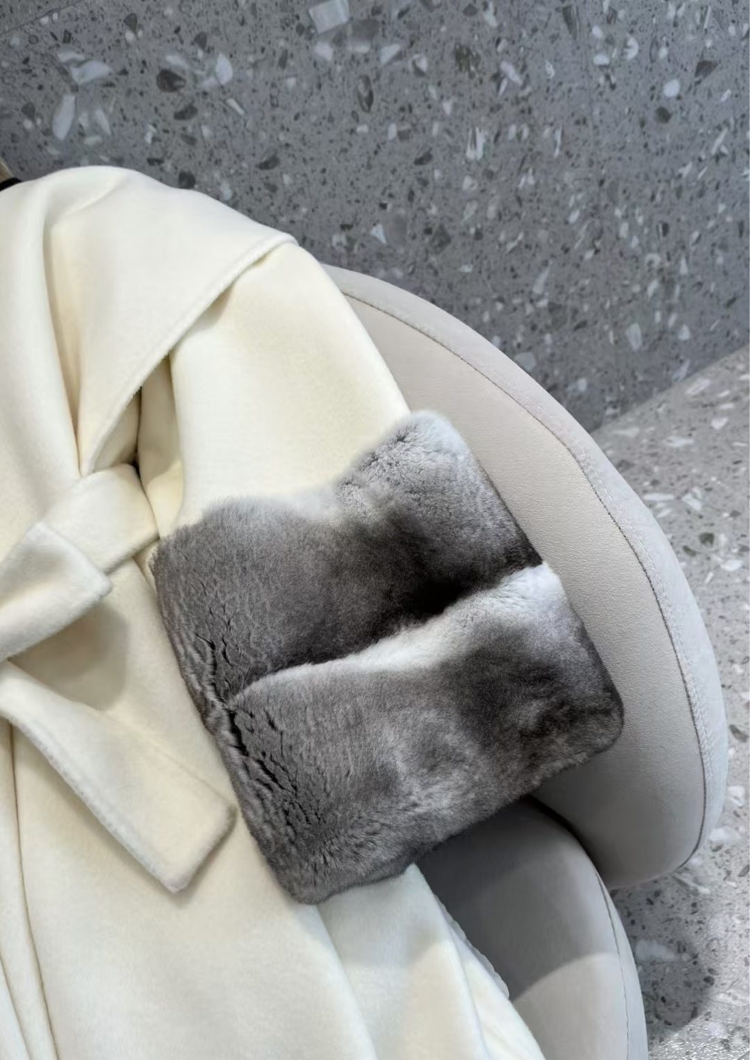 Amara Rabbit Fur Cashmere Coat