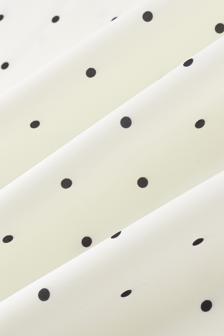 Lily-Retro Charm Polka Dot Satin V Neck Maxi Dress