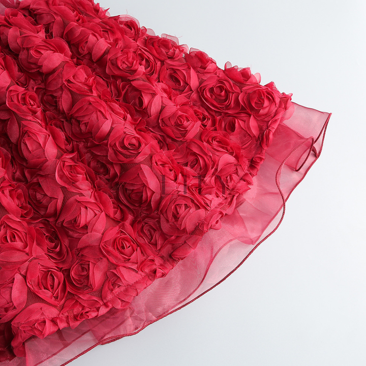 Valentina Rosette Floral Corset Mini Dress