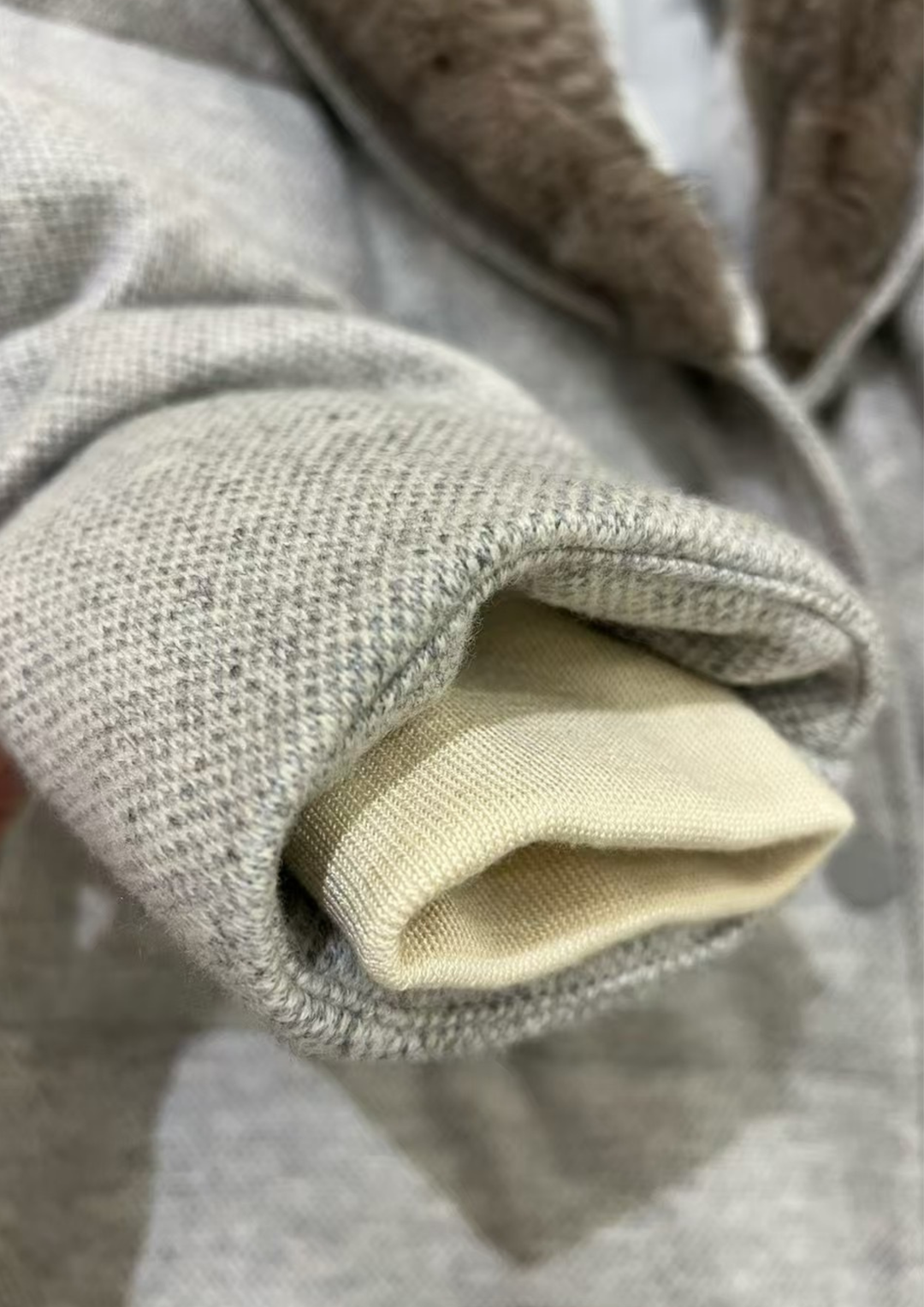 Bianca Mink Braided Hood Goose Down Coat