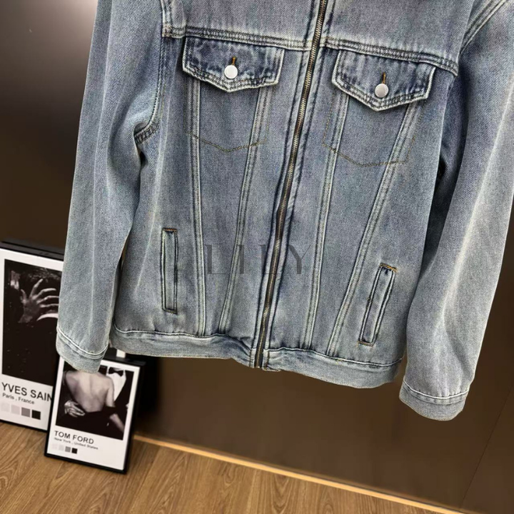 Sienna soft Inner Lamb Wool  Denim Set