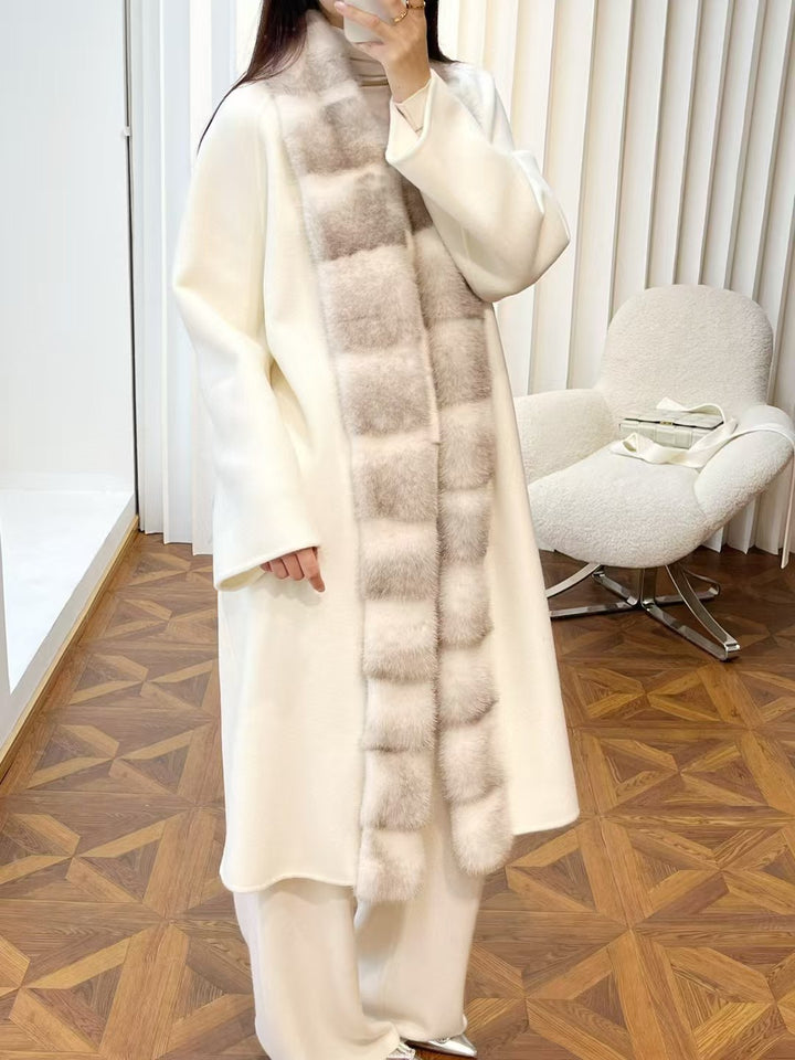 Lily Dreamy Coat - Cashmere Fur Mink