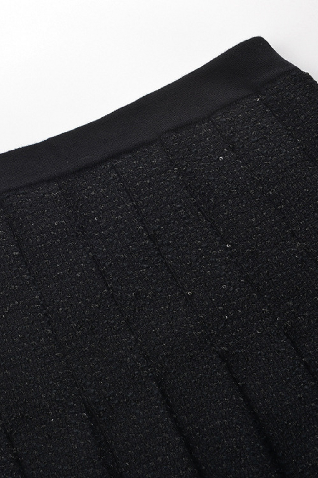 Luxury Pearl Trimmed Beaded Vest & Pleated Skirt Set