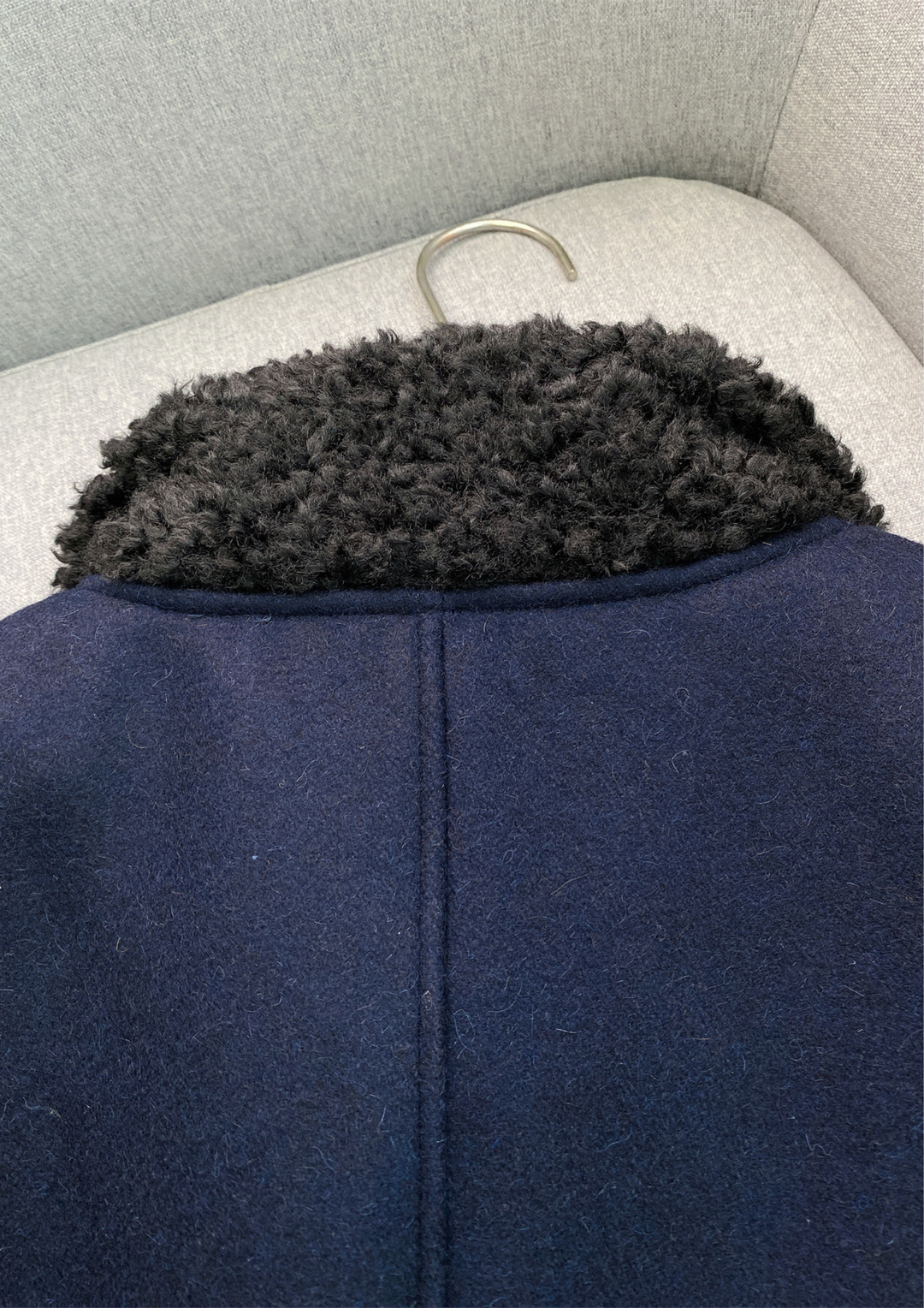 Toggle Charm Wool Jacket in Navy