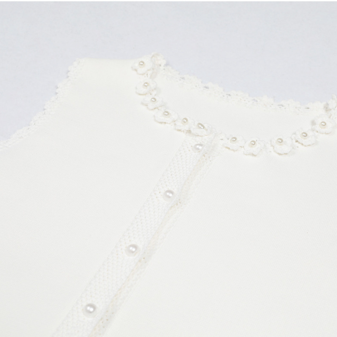 Pearl Trim Elegance Maxi Dress