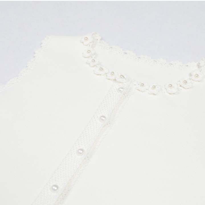 Pearl Trim Elegance Maxi Dress