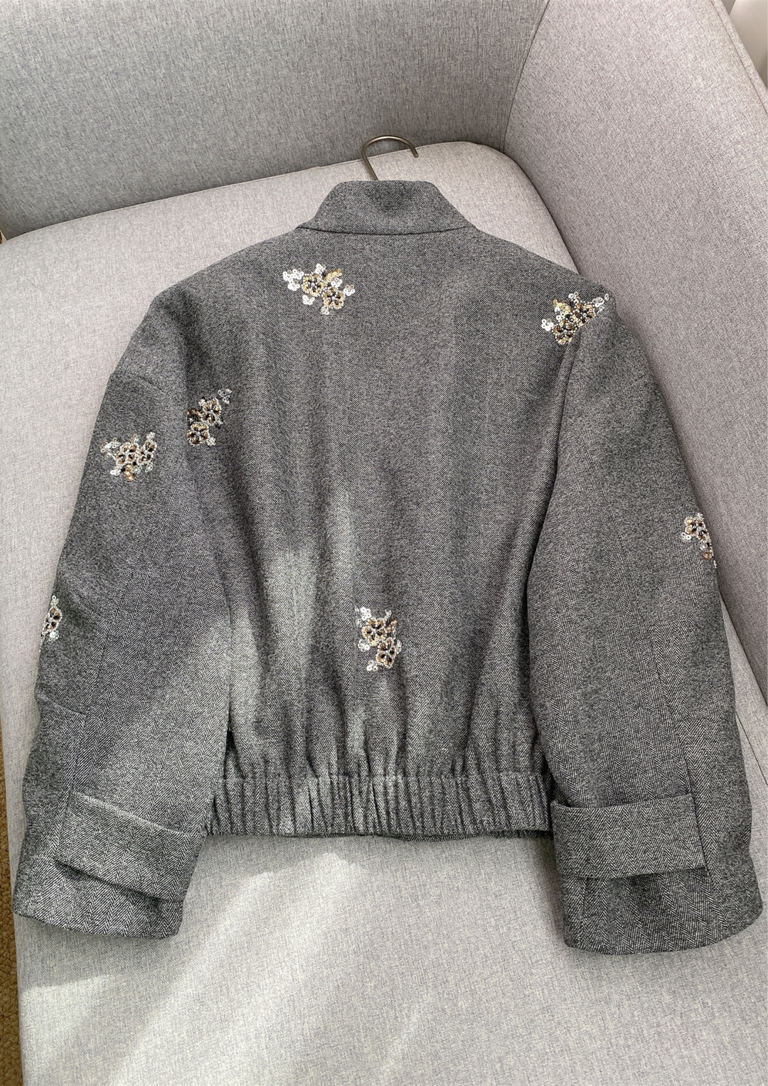 Classic Chic Embellished Sequin Wool Knit Set