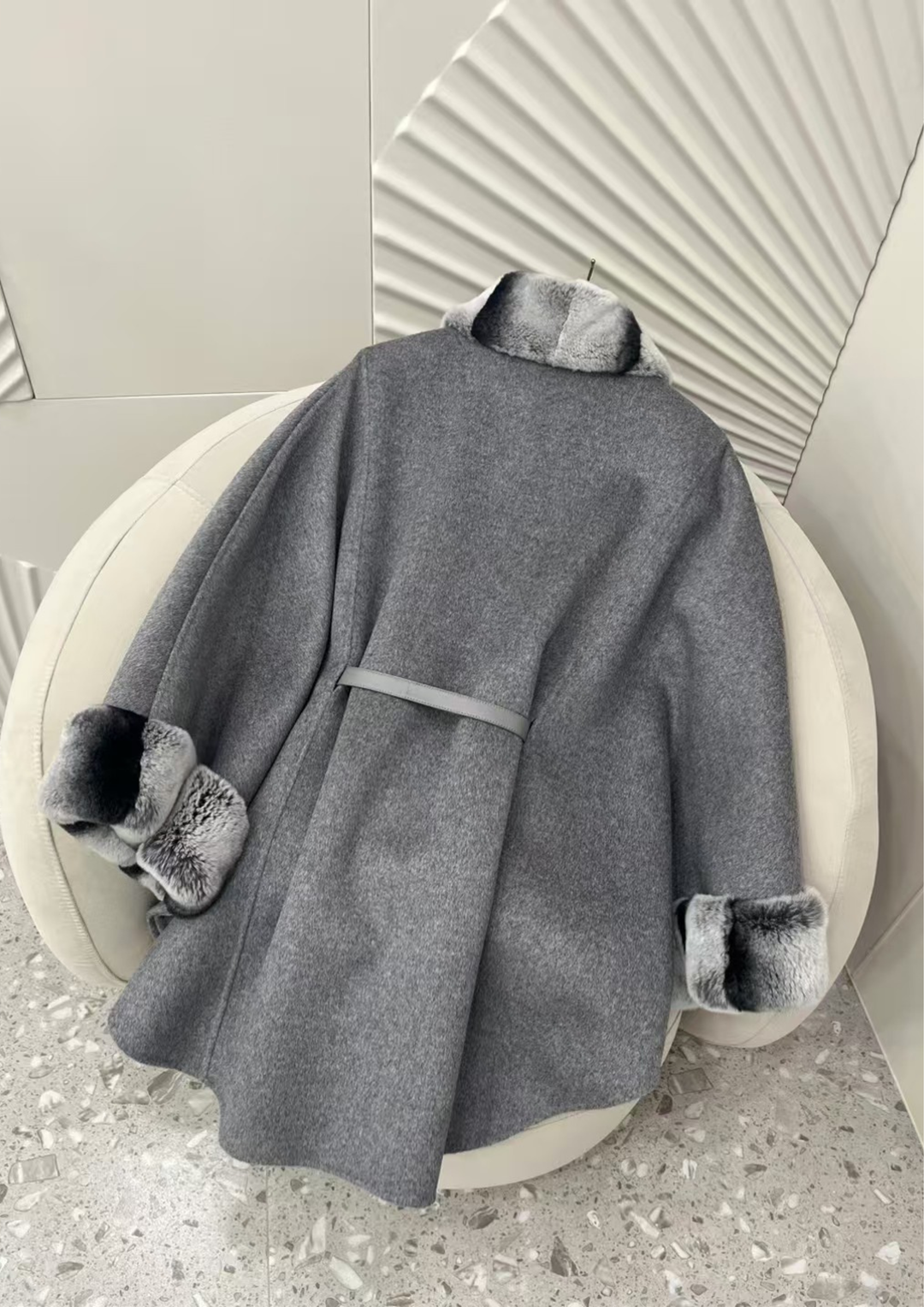 Amélie Mink Cashmere Cloak Coat