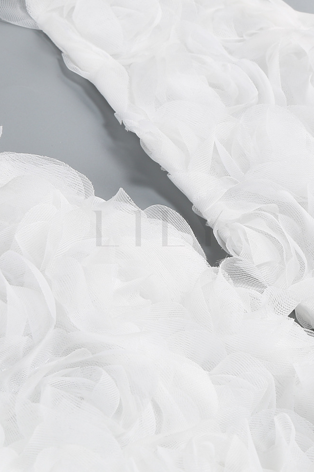 Vienna White Rose Floral Backless Fishtail Maxi Dress