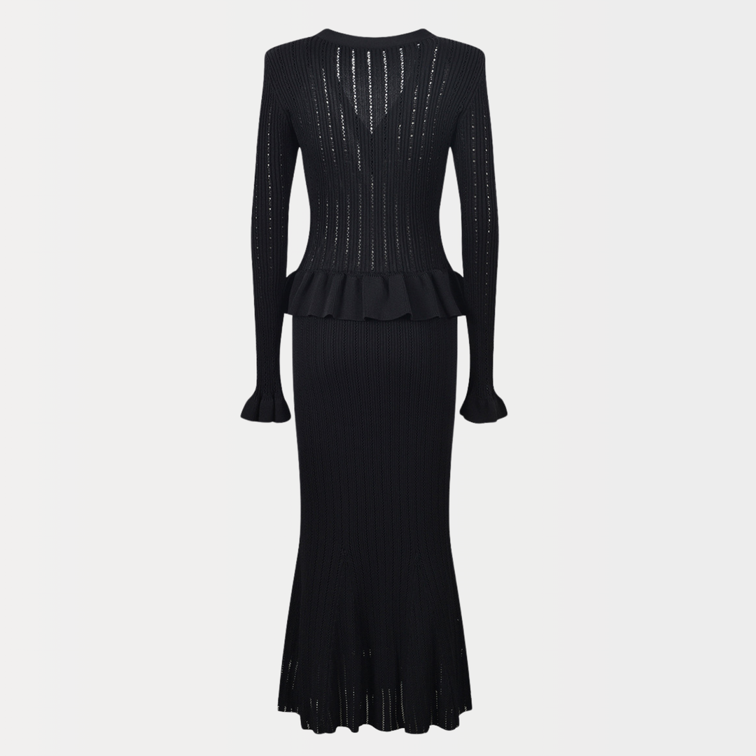 Azure Charm Ruffle Dress