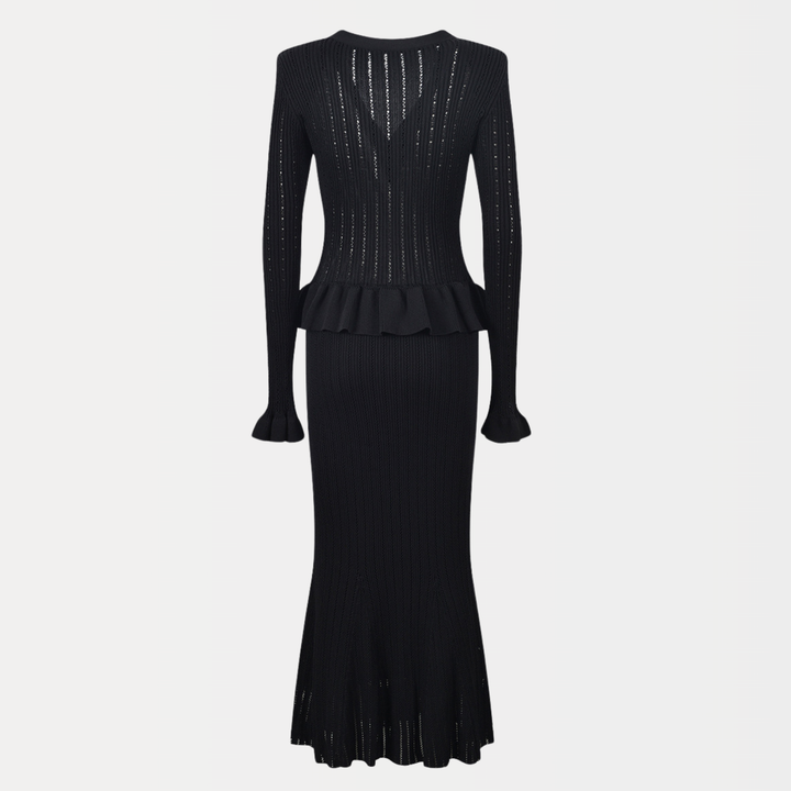 Azure Charm Ruffle Dress