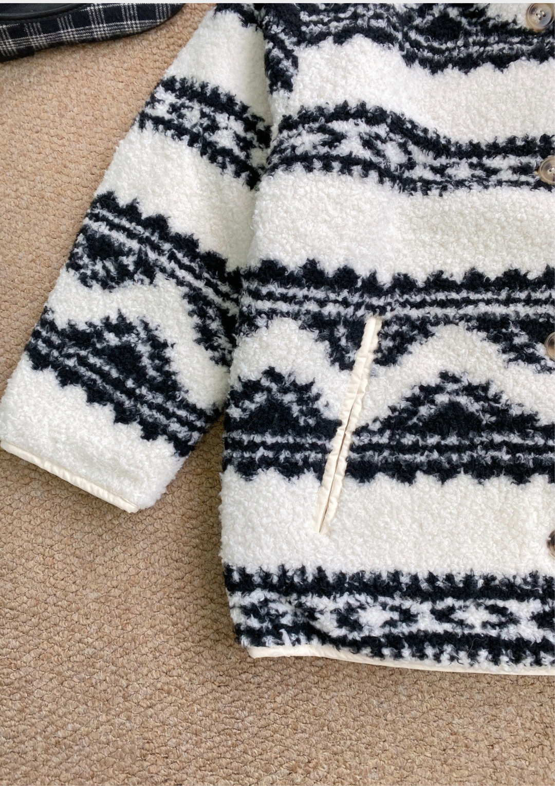 Alpine Reversible Jacquard Lamb Wool Jacket