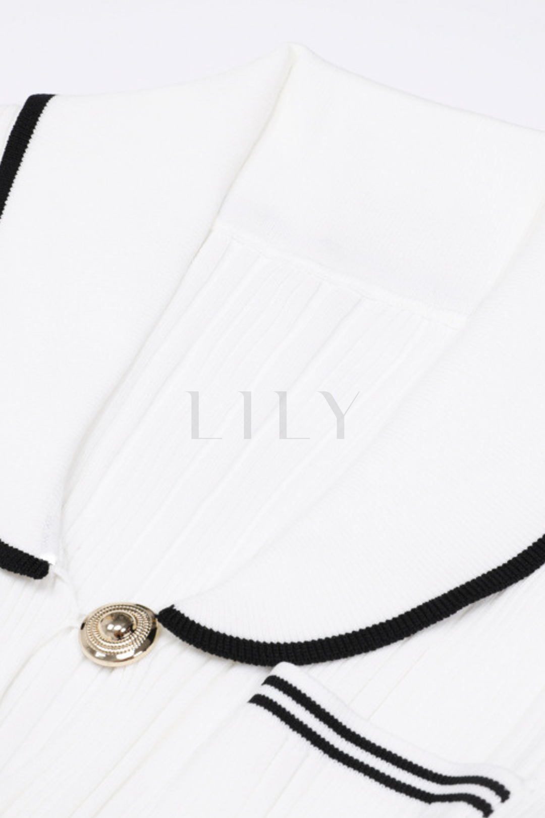 Clara Contrast Trim Knit Flare Cuff Maxi Dress