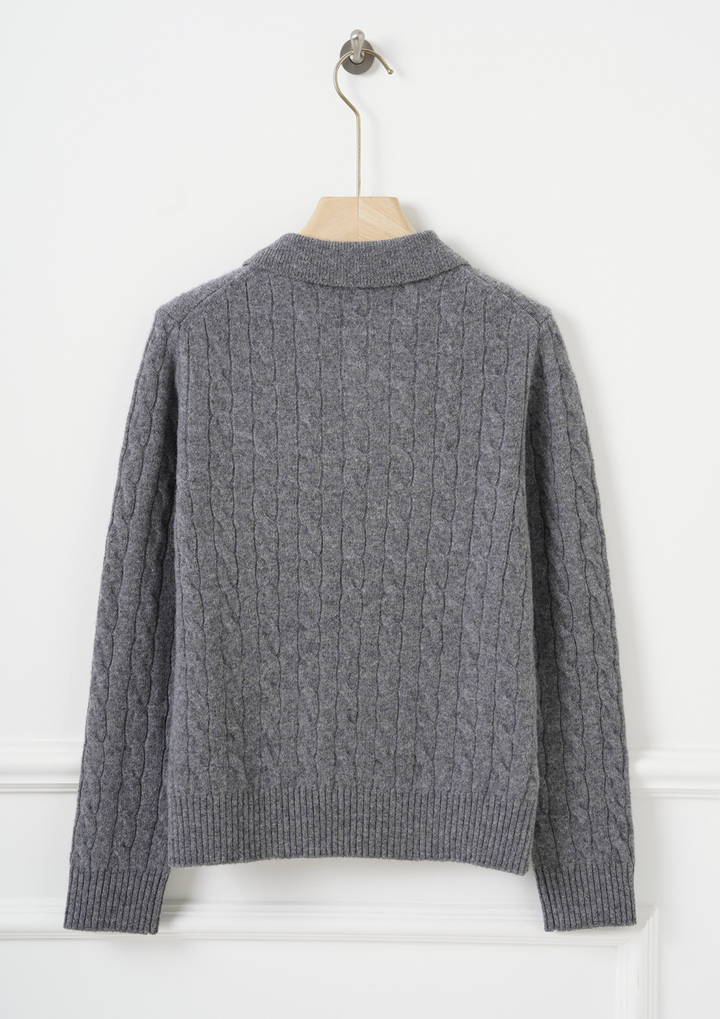Classic Polo Collar Knit Sweater