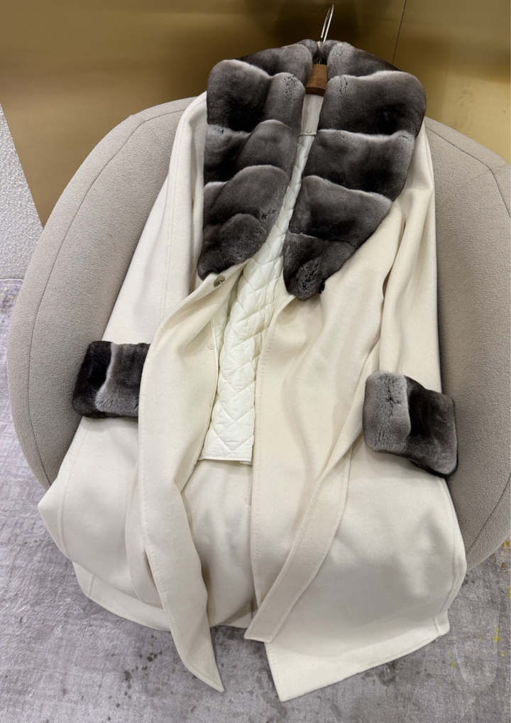 Luciana Cashmere Gradient Mink Fur Coat