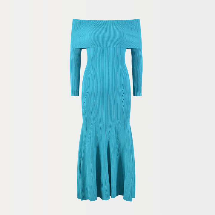 Elegant Ice Knit Midi Dress