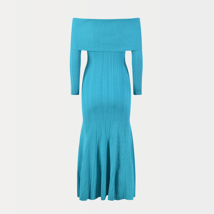 Elegant Ice Knit Midi Dress
