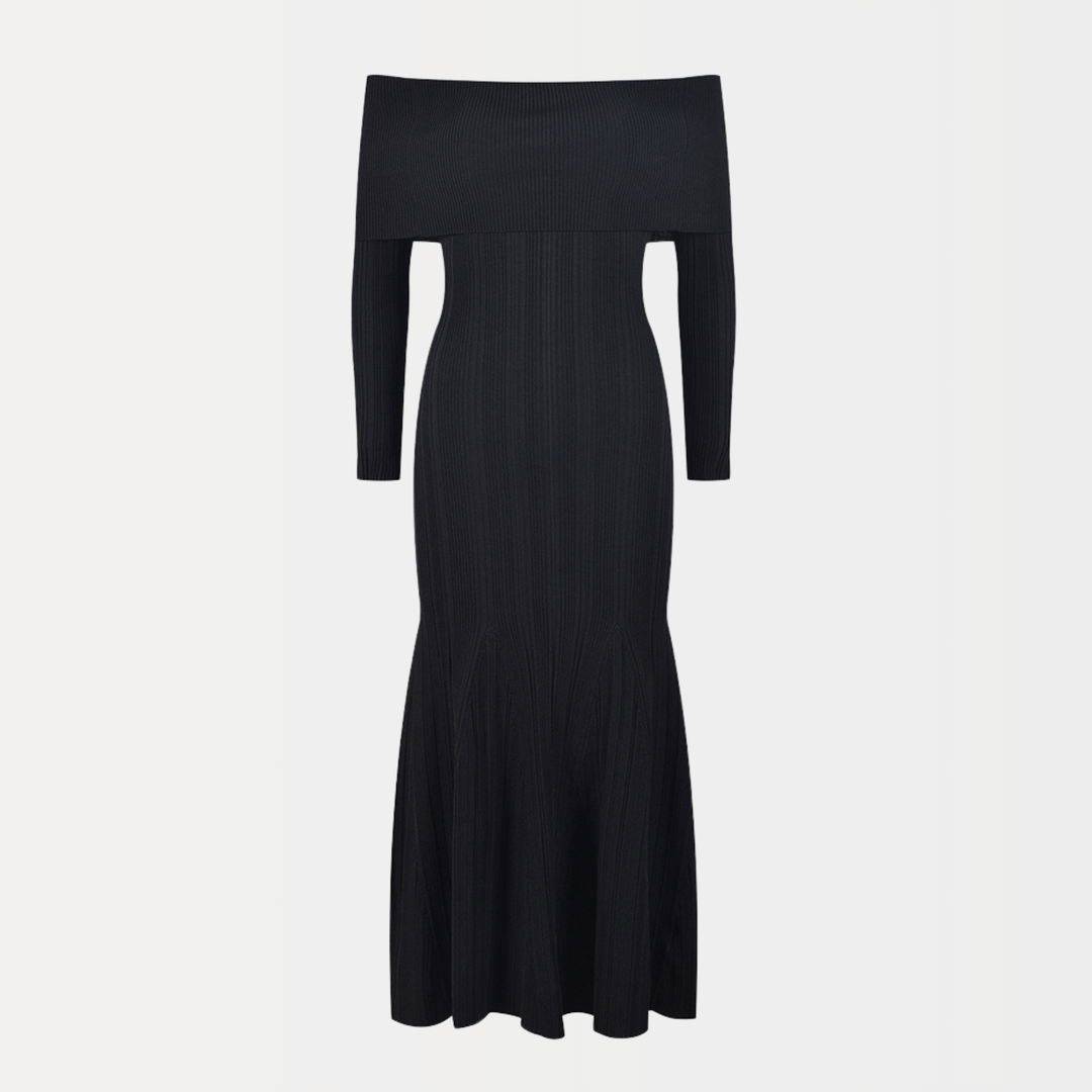 Elegant Ice Knit Midi Dress