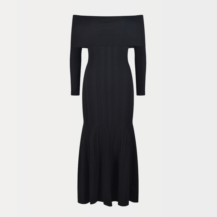 Elegant Ice Knit Midi Dress