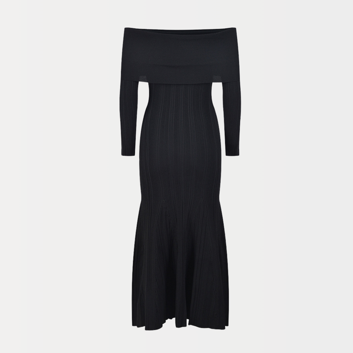 Elegant Ice Knit Midi Dress