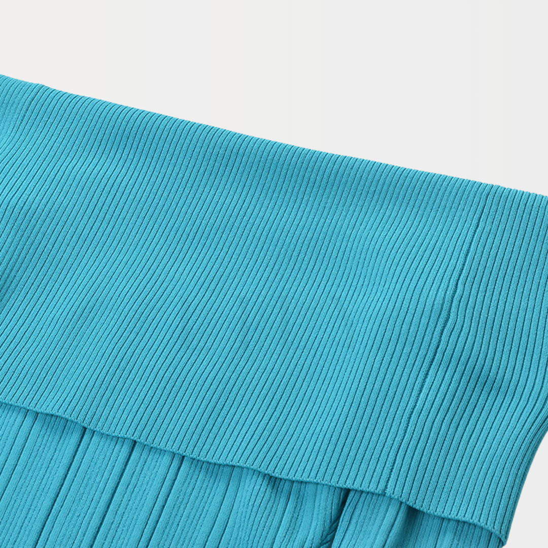 Elegant Ice Knit Midi Dress