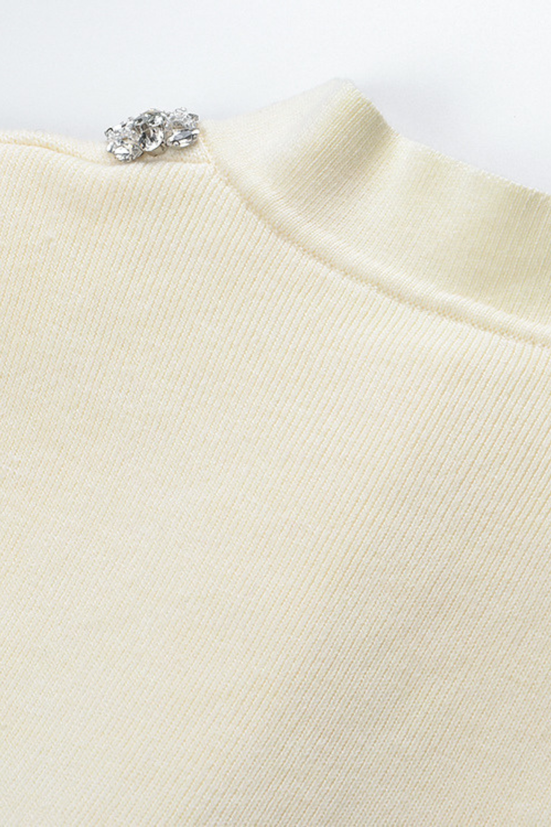 Embellished Elegance Wool Belted Midaxi Dress