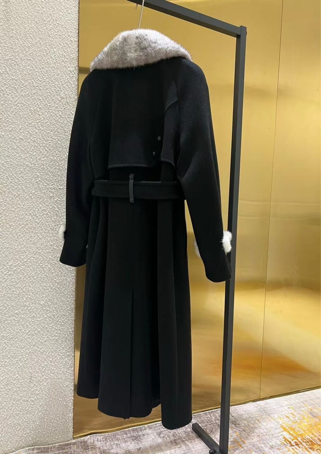 Juliette Cashmere Mink Tailored Belt Coat