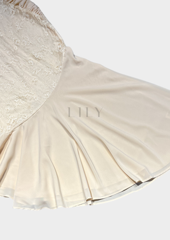 Amelia Apricot Dream Lace Mermaid Dress