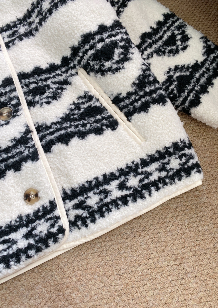 Alpine Reversible Jacquard Lamb Wool Jacket