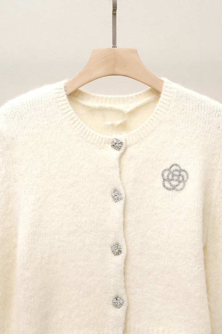 Ivory Serenade Fur Cardigan Top