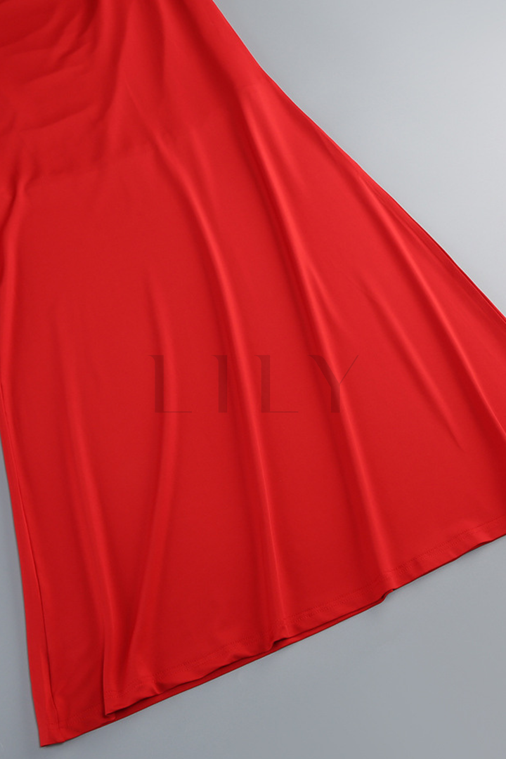 Aurelia Gold Bloom Oblique Drape Maxi Set