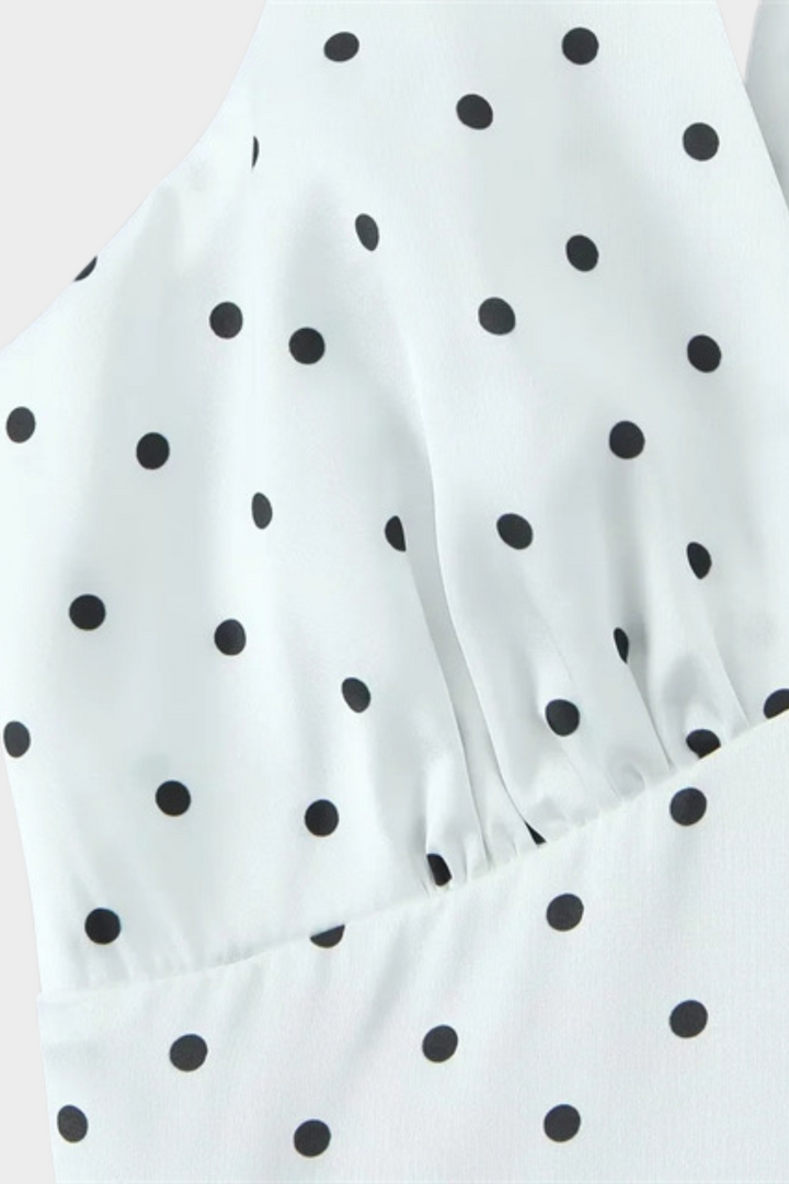 Diana Polka Dot Slim Fit HalterLow Waist Set