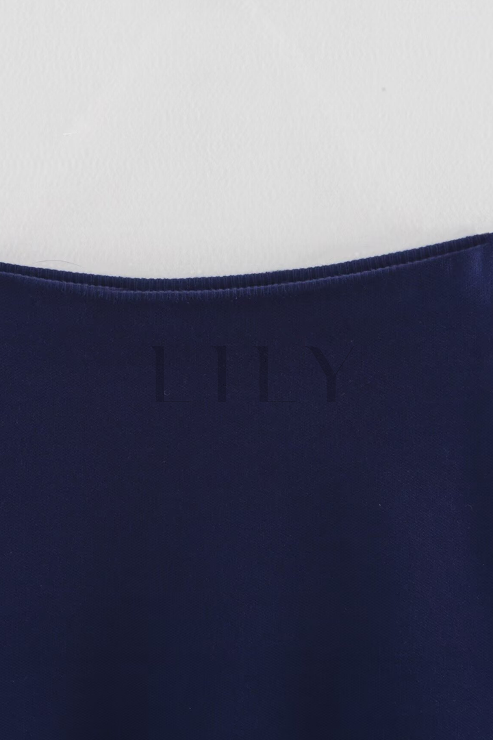 Navy Midnight Knit Button Mini Set