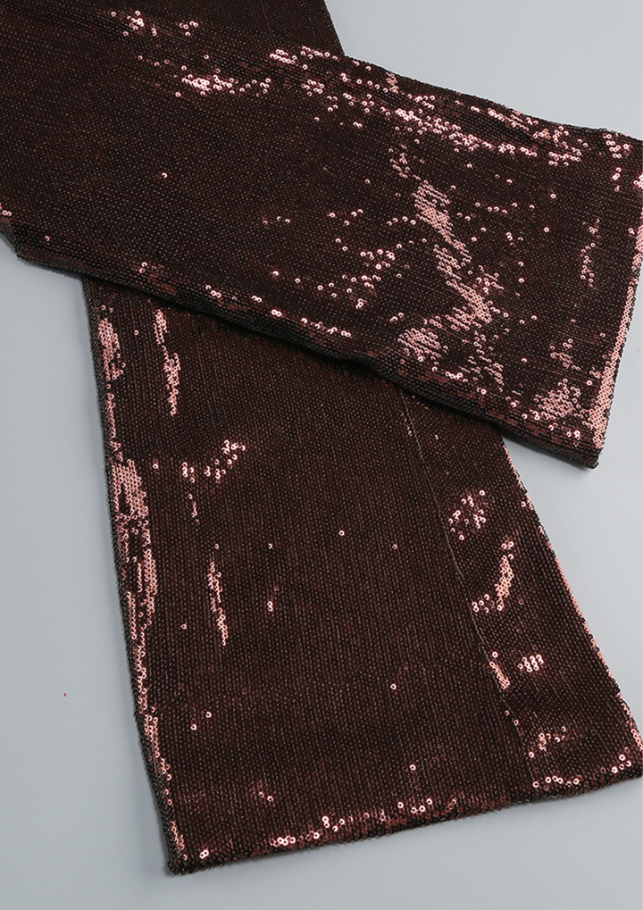 Midnight Twist Sequin Halter Jumpsuit