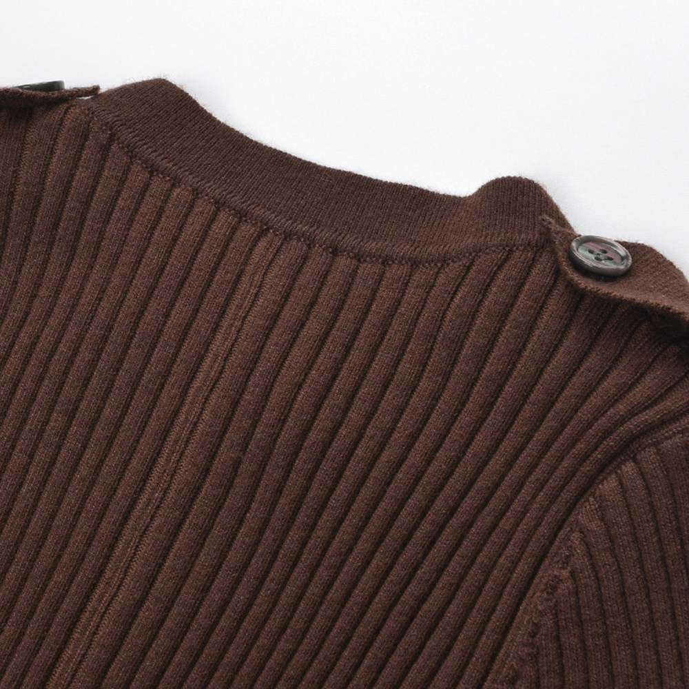 Classic Rib Belted Wool Knit Maxi Dress