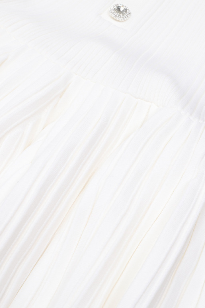 Élise Off Shoulder Crystal Knit Mini dress